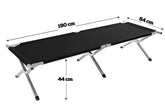 Veldbed - 1 Persoons - Kampeerbed - Stretcher - Grijs - TRESKO®